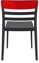 SİESTA MOON SANDALYE KIRMIZI TRNS . SİYAH