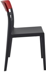 SİESTA MOON SANDALYE KIRMIZI TRNS . SİYAH