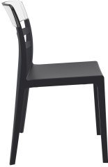 SİESTA MOON SANDALYE SİYAH ŞEFFAF TRANS.