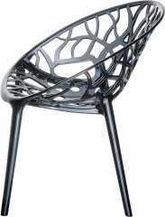 SİESTA CRYSTAL SANDALYE SİYAH TRANSPARAN
