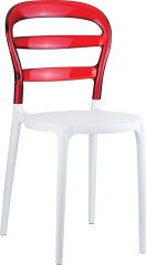 SİESTA MİSS BİBİ SANDALYE KIRMIZI TRNS. BEYAZ