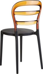 SİESTA MİSS BİBİ SANDALYE KAHVERENGİ TRNS. SİYAH