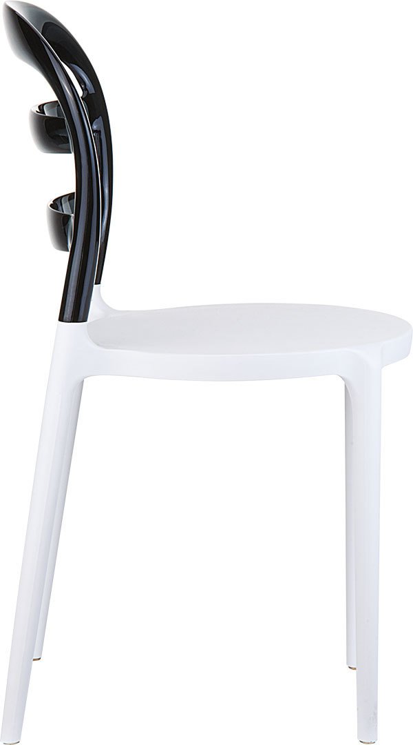 SİESTA MİSS BİBİ SANDALYE SİYAH TRANSPARAN * BEYAZ