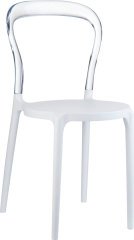 SİESTA MR BOBO SANDALYE ŞEFFAF TRNS. BEYAZ