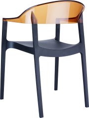 SİESTA CARMEN SANDALYE KAHVERENGİ TRNS. SİYAH