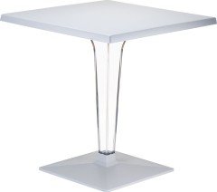 SİESTA ICE KARE MASA 60 CM GÜMÜŞ GRİ