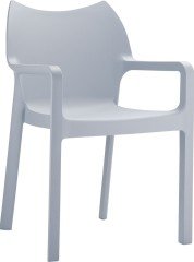 SİESTA DİVA SANDALYE GÜMÜŞ GRİ