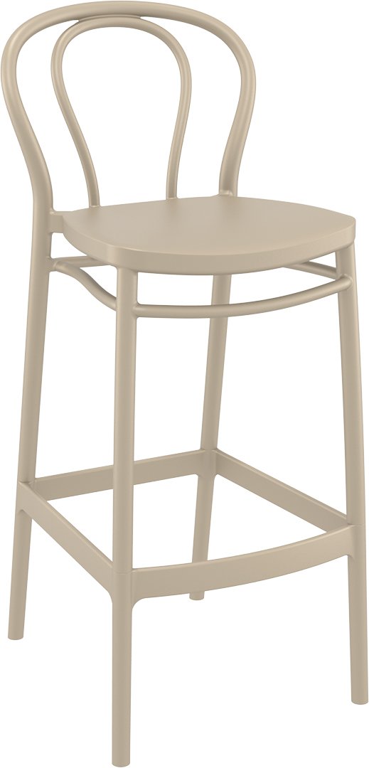 SİESTA VICTOR BAR SANDALYESİ 75 CM KUM GRİ