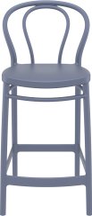 SİESTA VİCTOR BAR SANDALYESİ 65 CM KOYU GRİ