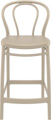 SİESTA VİCTOR BAR SANDALYESİ 65 CM KUM GRİ