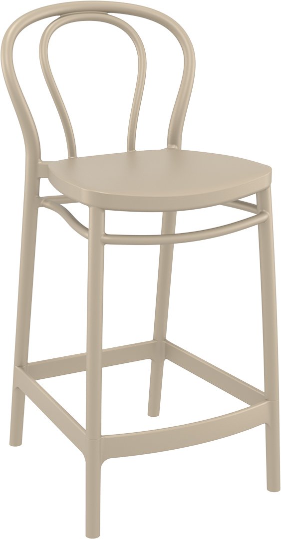 SİESTA VİCTOR BAR SANDALYESİ 65 CM KUM GRİ
