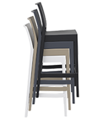 SİESTA MAYA BAR SANDALYESİ 75 CM KOYU GRİ
