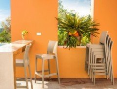 SİESTA MAYA BAR SANDALYESİ 75 CM KUM GRİ