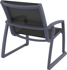 PACIFIC LOUNGE KOLÇAKLI TEKLİ  KOLTUK SİYAH KOYU GRİ