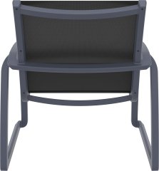 PACIFIC LOUNGE KOLÇAKLI TEKLİ  KOLTUK SİYAH KOYU GRİ