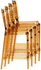 SİESTA OPERA BAR SANDALYESİ 75 CM KAHVERENGİ TRANSPARAN
