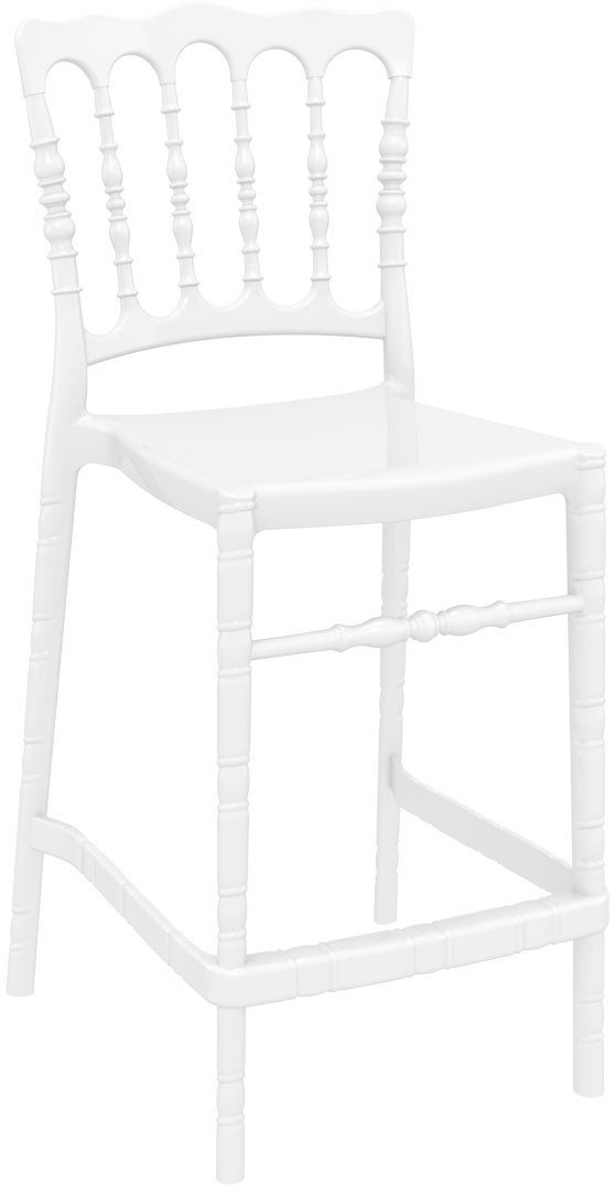 SİESTA OPERA BAR SANDALYESİ 75 CM PARLAK BEYAZ