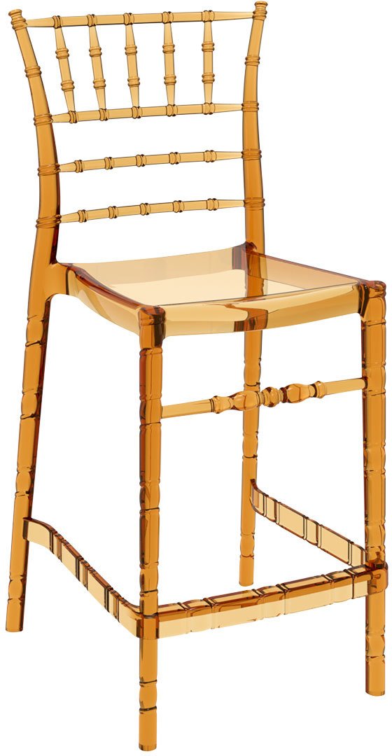SİESTA CHIAVARI BAR SANDALYESİ 65 CM KAHVERENGİ TRANSPARAN
