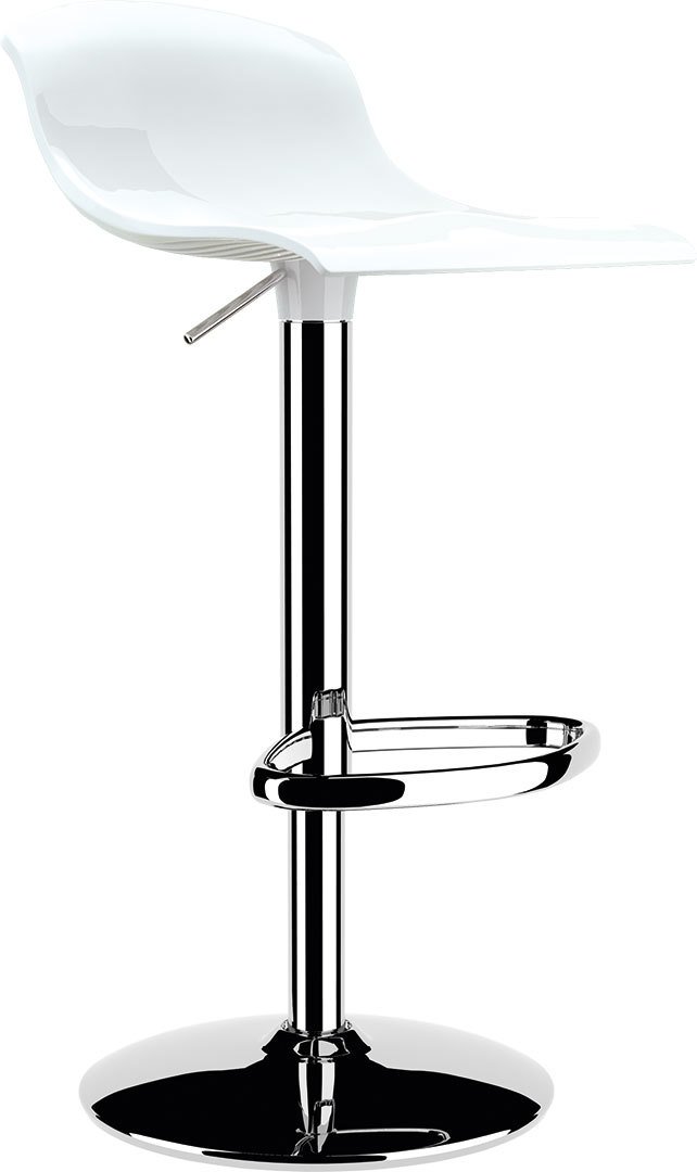 SİESTA ARIA AMORTİSÖRLÜ BAR SANDALYESİ PARLAK BEYAZ