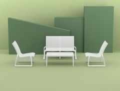 PACIFIC LOUNGE SET (KOLÇAKSIZ) BEYAZ .BEYAZ