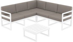 SİESTA MYKONOS LOUNGE KÖŞE SET/KOLTUK (MİNDERLİ) BEYAZ