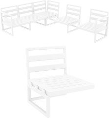 SİESTA MYKONOS LOUNGE KÖŞE SET/KOLTUK (MİNDERLİ) BEYAZ