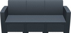 SİESTA MONACO ÜÇLÜ KOLTUK MİNDERSİZ KOYU GRİ
