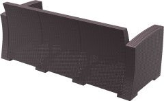 SİESTA MONACO ÜÇLÜ KOLTUK MİNDERSİZ KAHVERENGİ