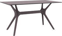 SİESTA IBIZA MASA 140 CM KAHVERENGİ