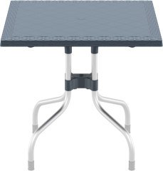 SİESTA FORZA RATTAN MASA 80 CM KOYU GRİ