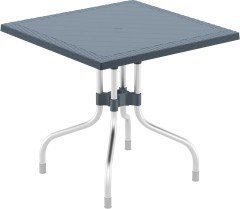 SİESTA FORZA RATTAN MASA 80 CM KOYU GRİ