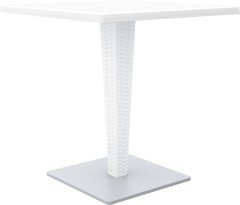 SİESTA RIVA KARE  MASA 70*70 CM BEYAZ