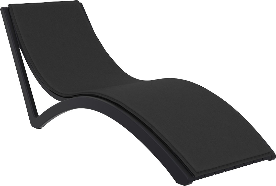 SİESTA SLİM ŞEZLONG MİNDERLİ SİYAH