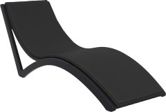 SİESTA SLİM ŞEZLONG MİNDERLİ SİYAH