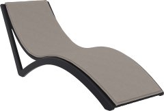 SİESTA SLİM ŞEZLONG MİNDERLİ SİYAH