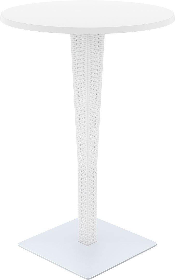 SİESTA RIVA YUVARLAK BAR MASA 70Ø ÇAP BEYAZ