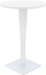 SİESTA RIVA YUVARLAK BAR MASA 70Ø ÇAP BEYAZ