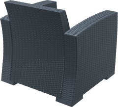 SİESTA  MONACO TEKLİ KOLTUK MİNDERLİ KOYU GRİ