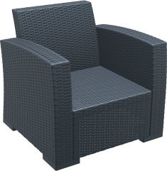 SİESTA  MONACO TEKLİ KOLTUK MİNDERLİ KOYU GRİ