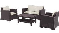 SİESTA MONACO LOUNGE SET MİNDERLİ KAHVERENGİ