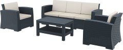 SİESTA MONACO LOUNGE SET XL MİNDERLİ KOYU GRİ