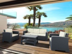 SİESTA MONACO LOUNGE SET XL MİNDERLİ KOYU GRİ
