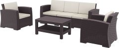 SİESTA MONACO LOUNGE SET XL MİNDERLİ KAHVERENGİ