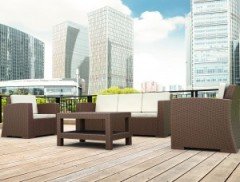 SİESTA MONACO LOUNGE SET XL MİNDERLİ KAHVERENGİ