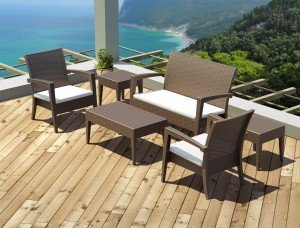 SİESTA MIAMI LOUNGE SET MİNDERLİ KAHVERENGİ