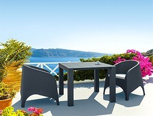SİESTA VEGASARUBA MASA SANDALYE TAKIMI 4 KİŞİLİK MİNDERLİ BEYAZ