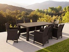 SİESTA VEGAFORNİA 6 KİŞİLİK MASA SANDALYE TAKIMI (KOLTUKLAR MİNDERLİ) KOYU GRİ