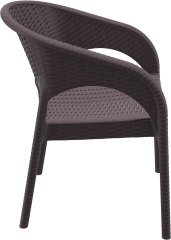 SİESTA  PANAVEGAS 4 KİŞİLİK  MASA SANDALYE TAKIMI (MİNDERSİZ) KAHVERENGİ