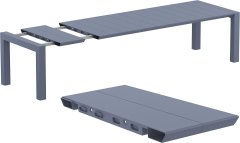 SİESTA VEGAIR 8 KİŞİLİK  MASA SANDALYE TAKIMI KOYU GRİ