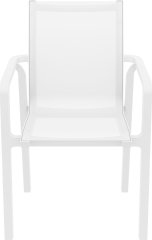 SİESTA PASİFEGAS 4 KİŞİLİK MASA - SANDALYE - ŞEZLONG TAKIMI BEYAZ .BEYAZ